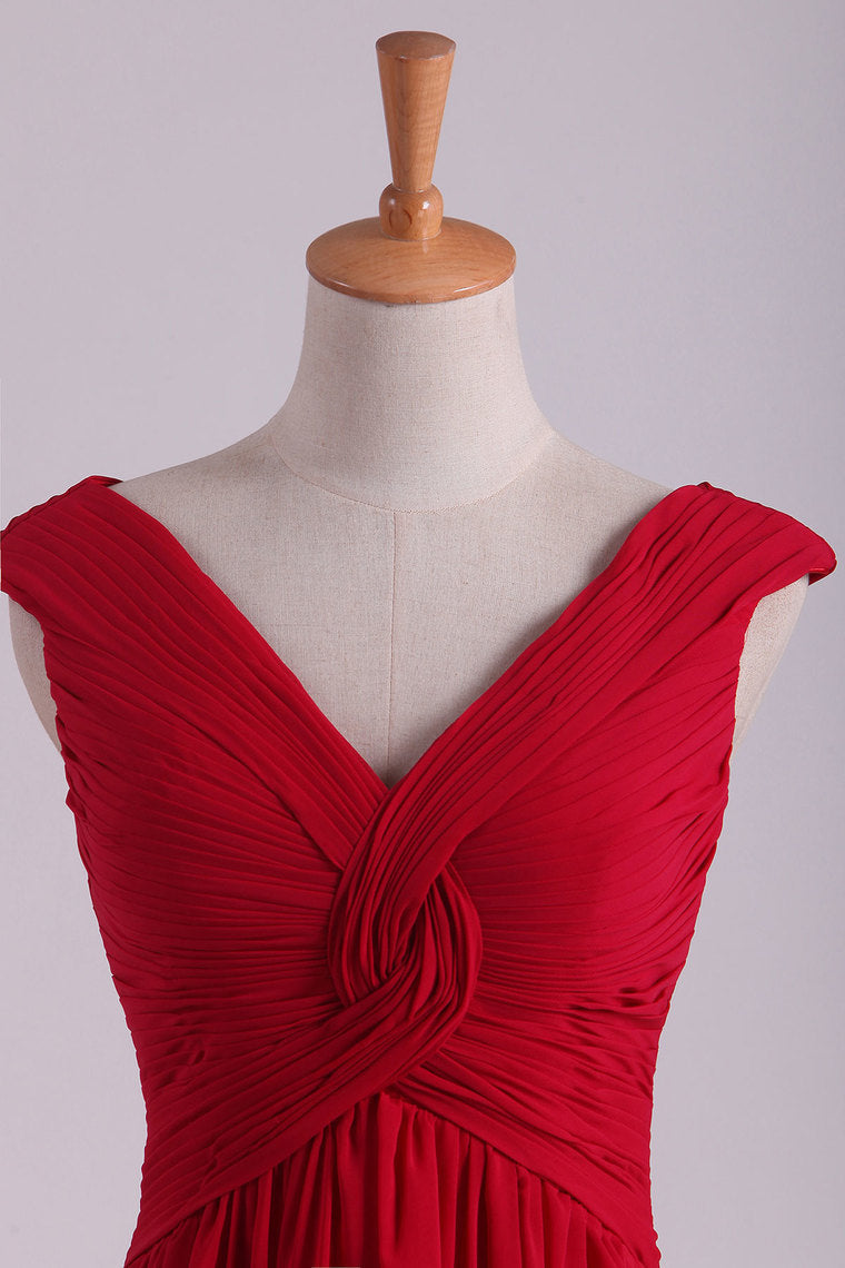 2022 Burgundy Off The Shoulder Evening Dresses A Line Ruched Bodice Chiffon Floor Length